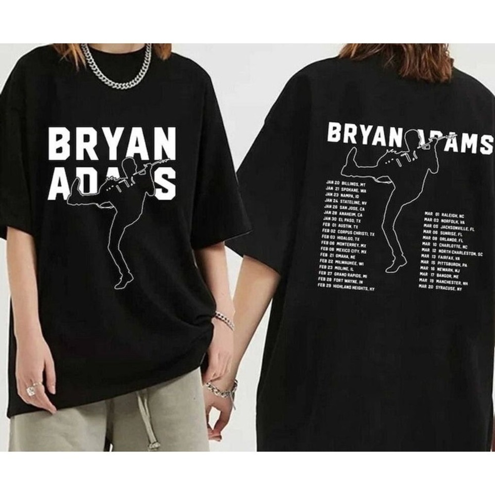 Bryan Adams Tour  Shirtbryan Adams Tour  Tshirt 2 Sided